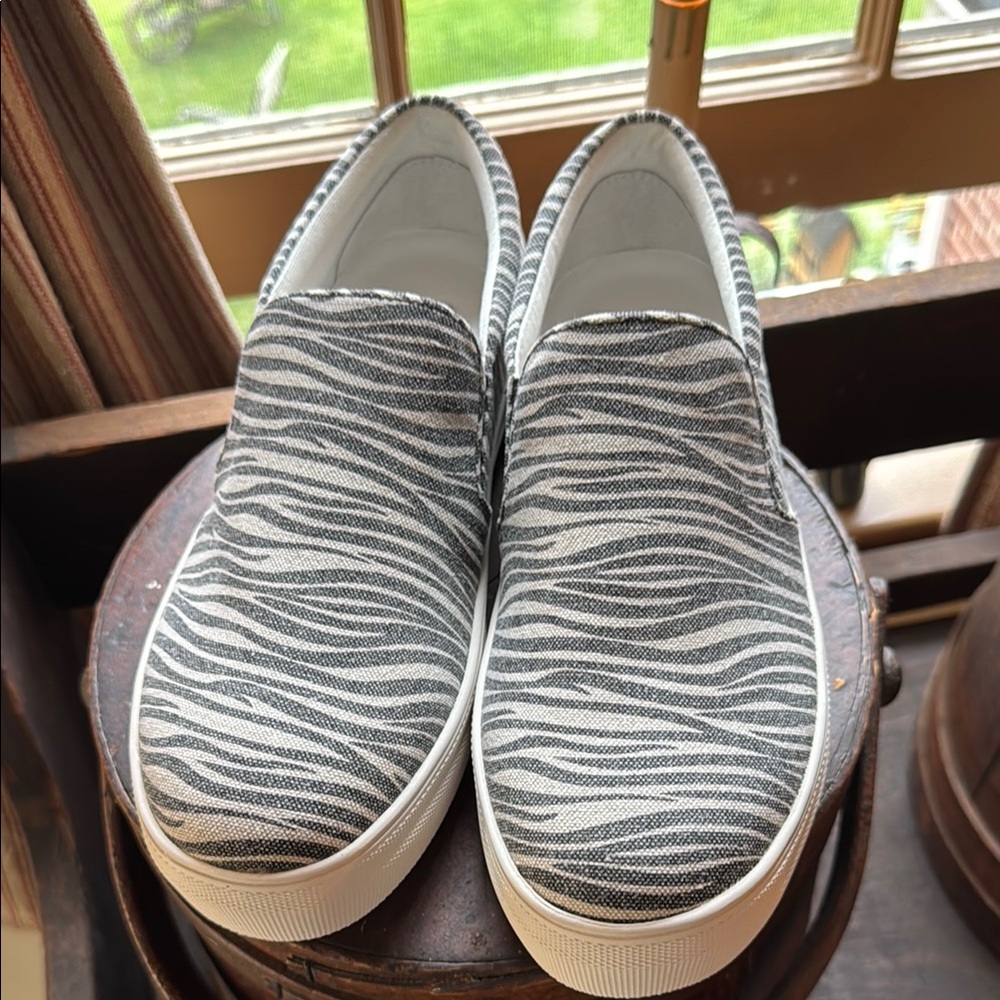 Steve Madden Black and White Slip-On Sneakers